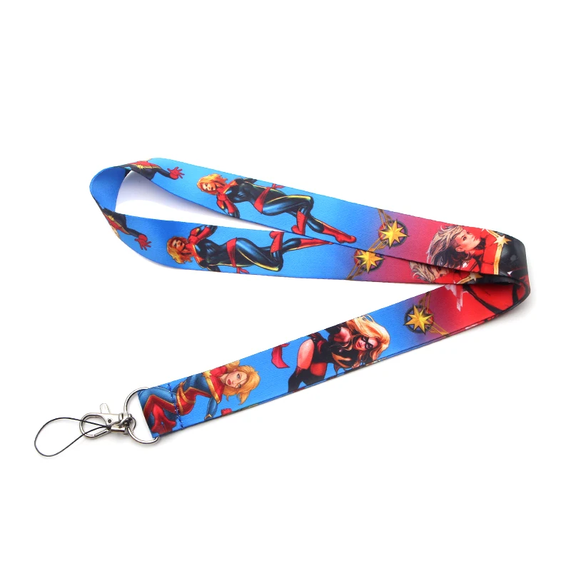 PC183 капитан брелок с героями Marvel Lanyards держатель удостоверения личности ID карта Пропуск Тренажерный зал мобильный телефон USB бейдж держатель ключевой ремень - Цвет: 1