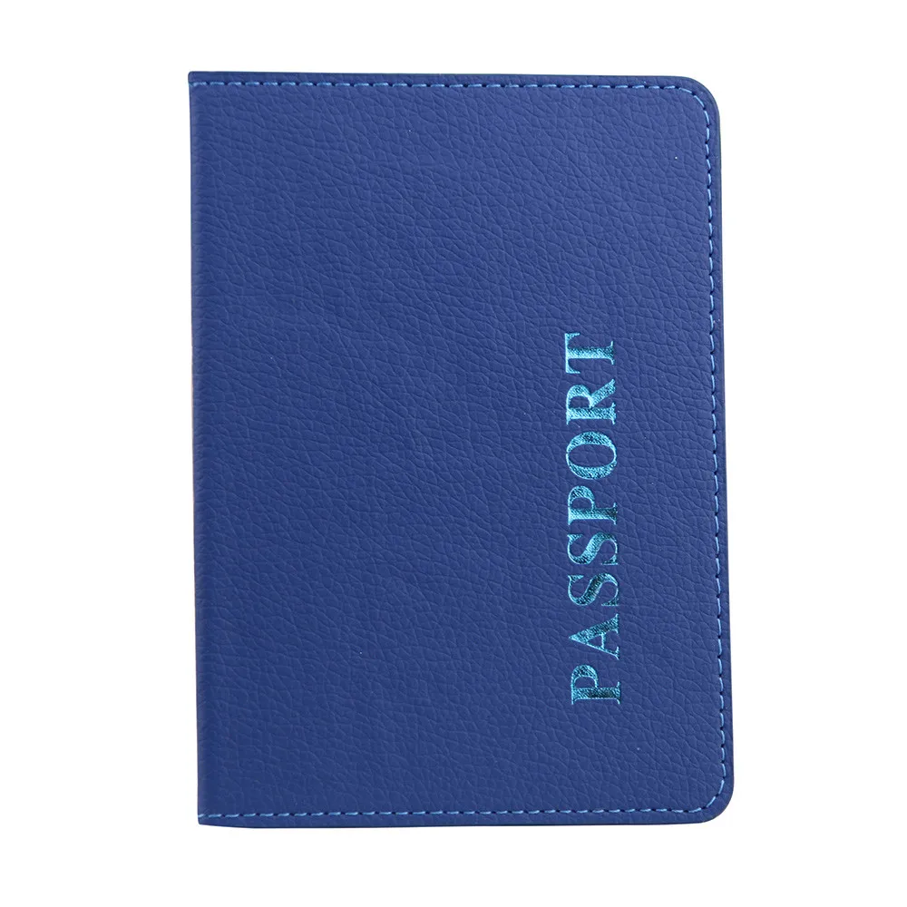 10 цветов, держатель для паспорта, защитный кошелек, визитница, мягкая обложка для паспорта, Обложка для паспорта - Цвет: Синий