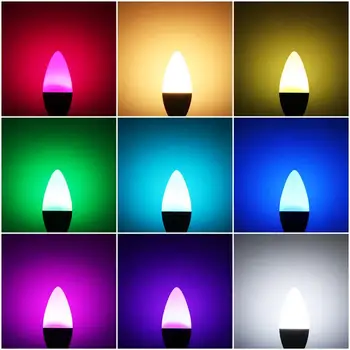 

LED Lamp Smart WiFi Candle Bulb Support Amazon/Google Home/IFTTT Remote Voice Control Smart RGB LED Light Bulb