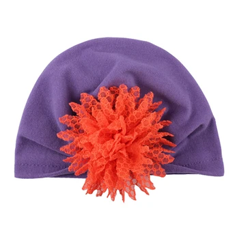 

Flower Baby Turban Hats Petal Girl Hat Autumn Spring solid color Baby Kids Soft Bonnet Bohemian Infant Beanie Photography Props