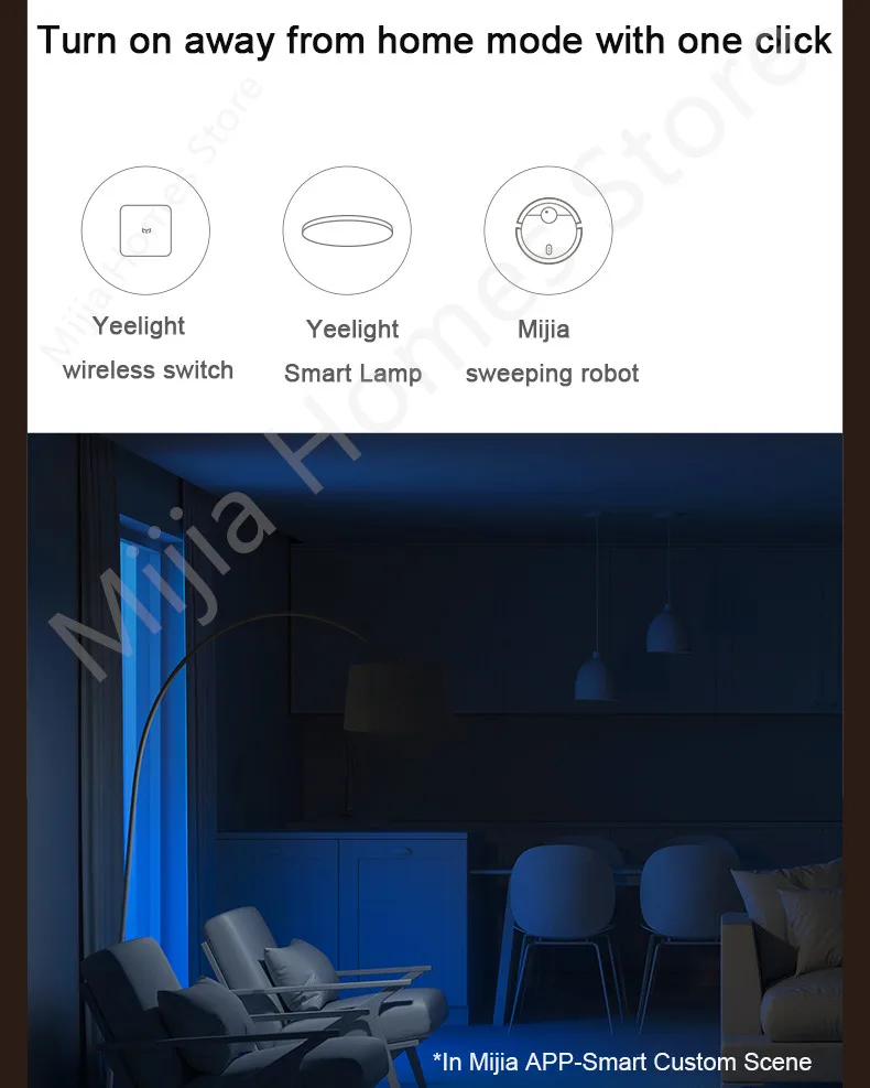 2020 New Yeelight Wireless Switch Bluetooth 5.0 Intelligent Linkage Application Remote Control Custom Scene Work For Mihome App