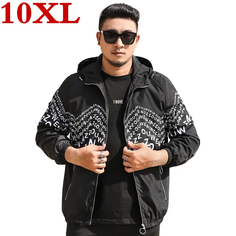 

plus size 10XL 9XL 8XL Zip Up Jacket Mens Spring Fashion Autumn Brand Slim Fit Coats Male Casual Baseball Bomber Jacket Mens