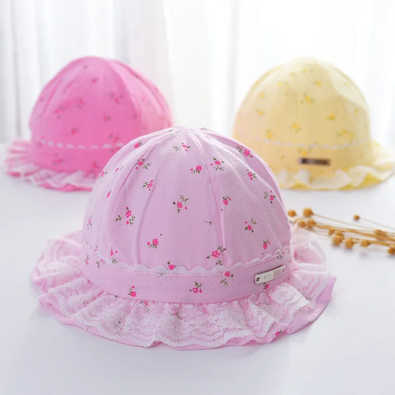 

Baby hat spring and autumn thin section 0-6 months basin cap newborn visor hat infant fisherman hat summer sunscreen