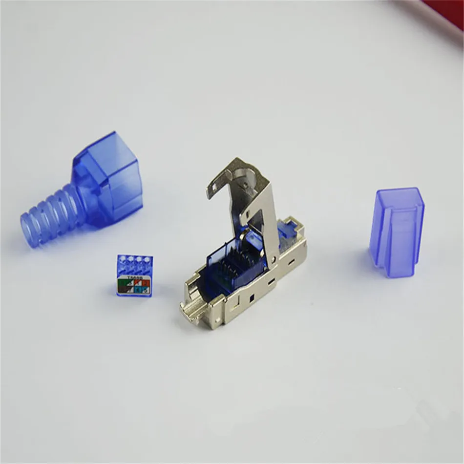 CAT7 rj45 разъем Ethernet штекер Rj45 кристальная головка CAT 7 экранированный 10G сетевой