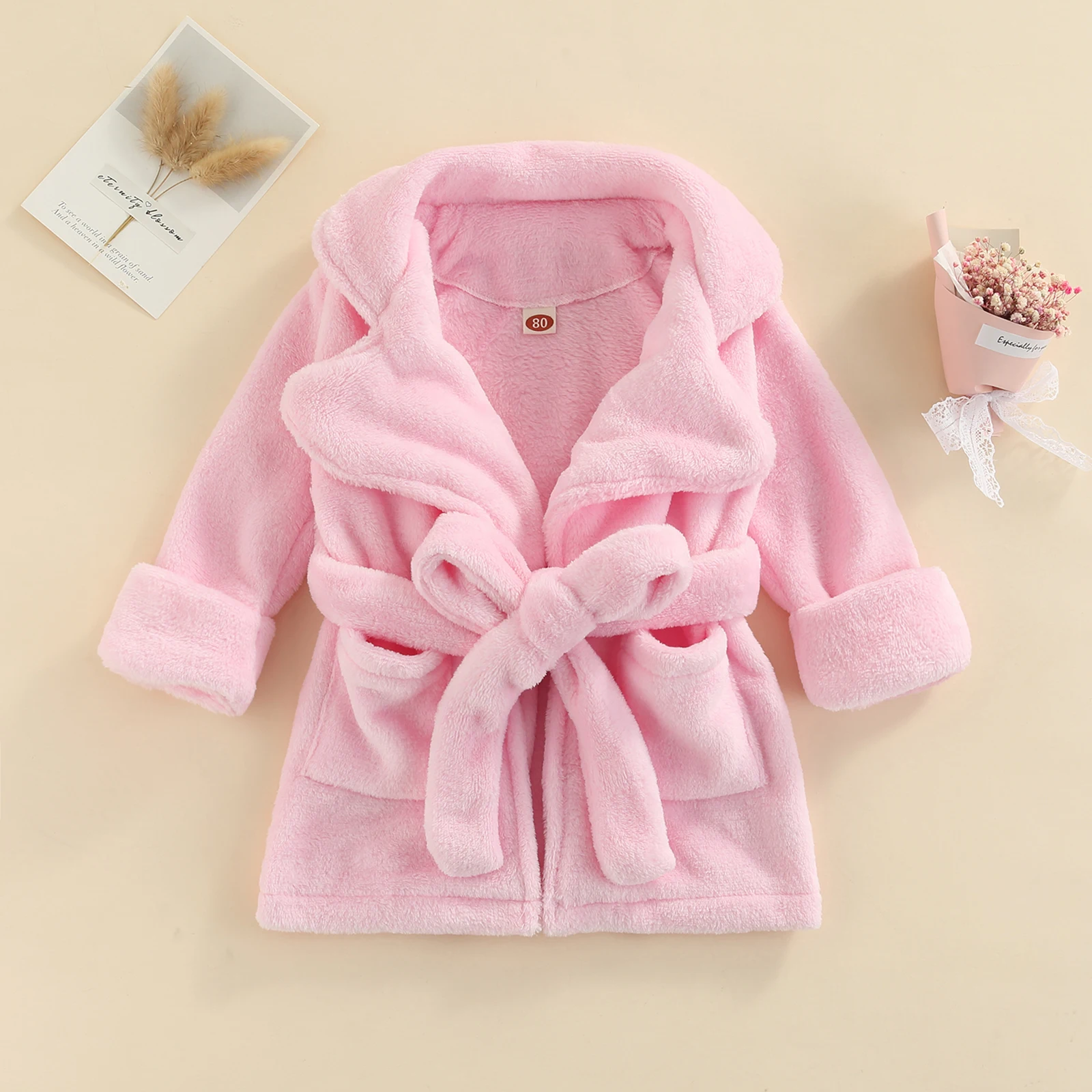 Peignoir Pyjama Bébé à Capuche Fille Garçon - Ensemble Doux Coton Mélange Hiver
