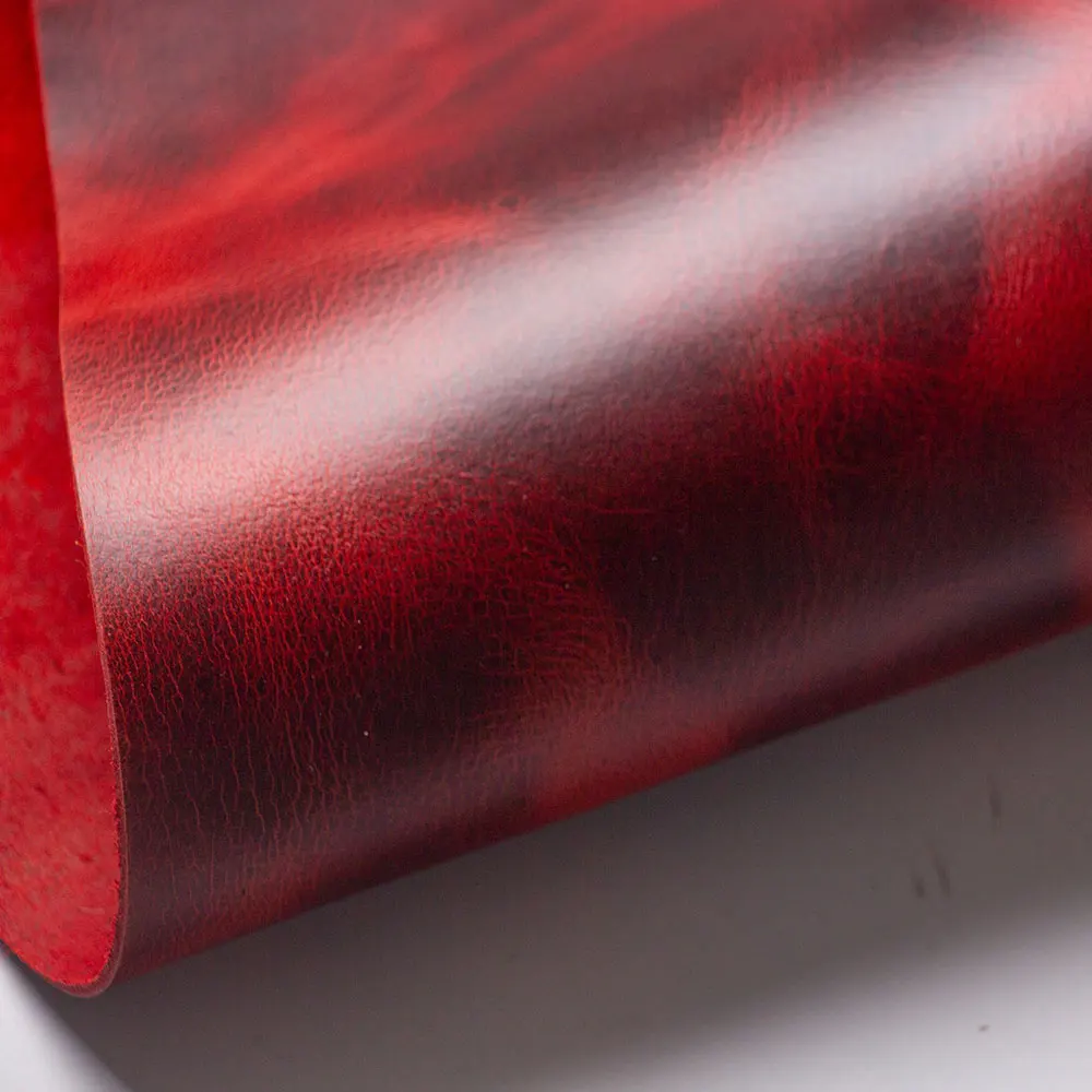 Thick Hard Cowhide Genuine Leather Square Piece Pull Up Heavy Wax First Layer Tanned Cow Skin 1.6 to 1.8mm leather fabric,leather material