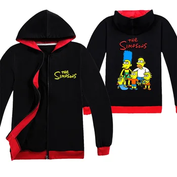 

spring new children thin The Simpsons leisure jacket boys and girls casual zip-up jacket sunprotection kids jackete for girls