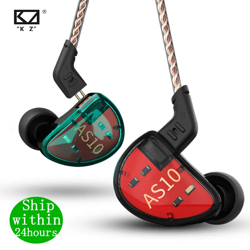 Fones De Ouvido Intraauriculares Kzas10, Fone De Ouvido Com 5