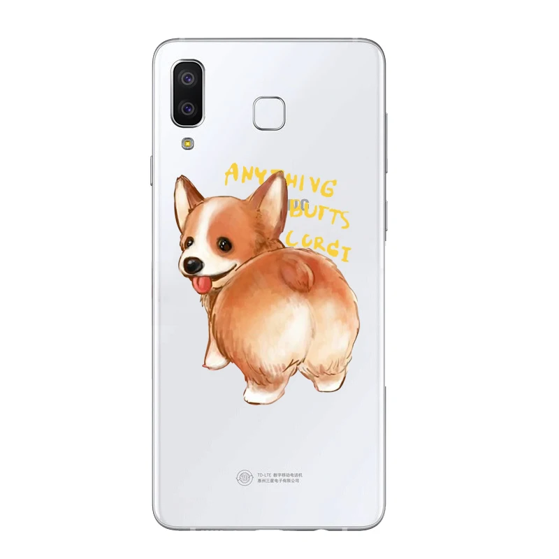 Попка корги щенок мультфильм милые животные Dumbo детский чехол samsung Galaxy S6 S7 S8 S9 A7 2018
