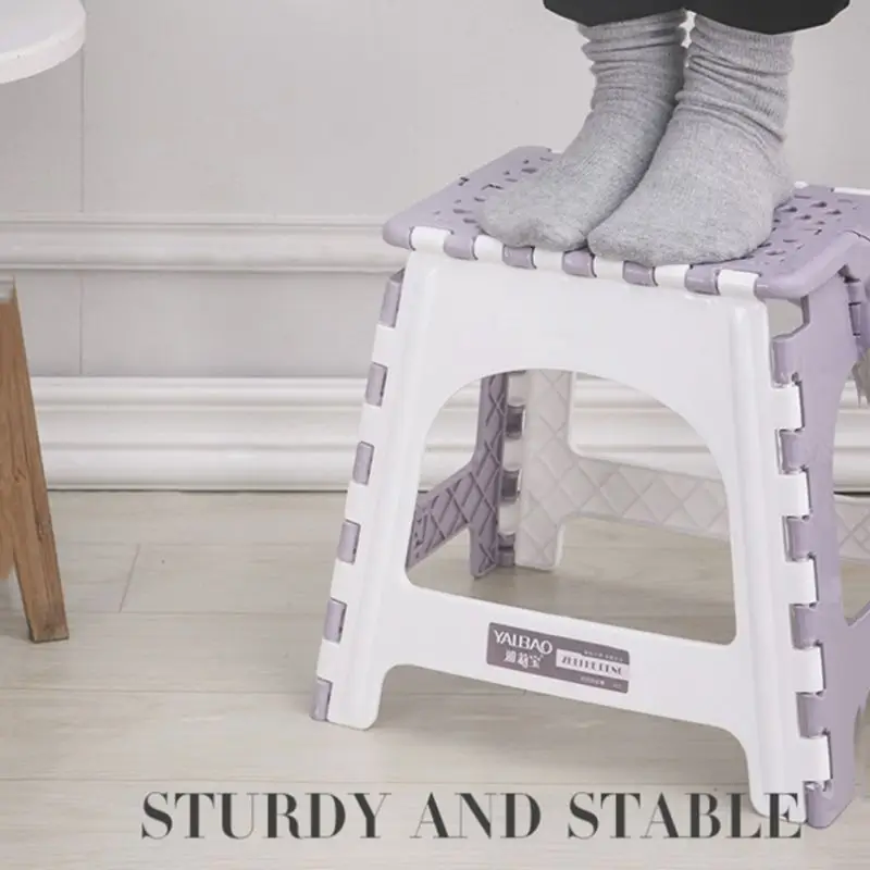 

1PC Plastic Folding step Stool Multi Purpose Home Train Outdoor Storage Foldable Outdoor Storage Kids holding stool camping