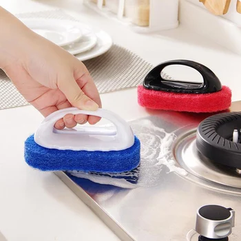 

Sponge Brush Kitchen Tools Cleaning Brush Home Tile Wipe Strong Detergent Bath Brush Kitchen Utensils Washing Pot Cleaning Brush
