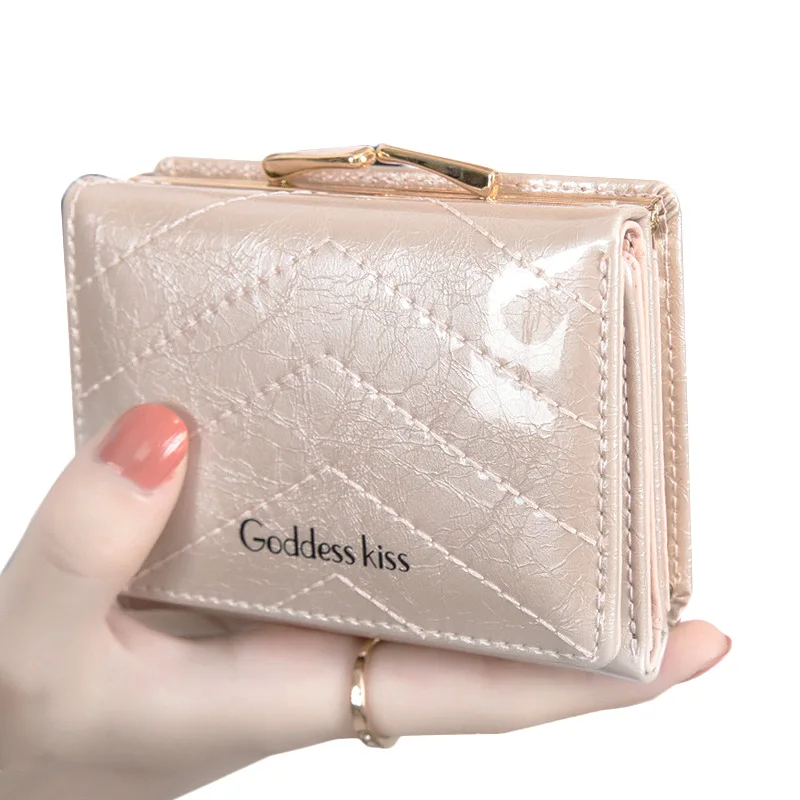 Pink(Special Offer) Новые женские маленькие кошельки модные роскошные дизайнерские женские кошельки короткий, Складывающийся три раза женский кошелек с карманом для монет - Цвет: Pink(Special Offer)