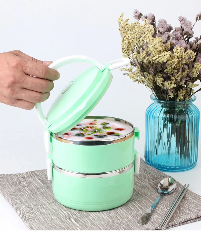 New Stainless Steel Insulation Food Container Japanese Portable Travel School Kids Adults Thermal Bento Lunch Box Tableware Sets9