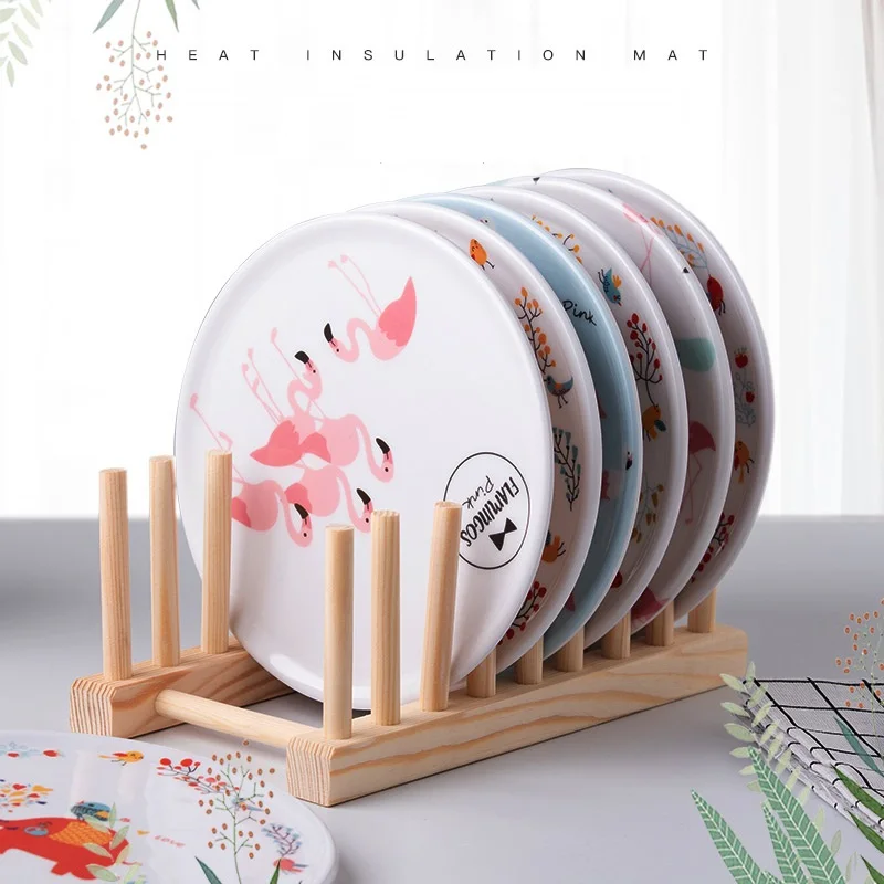 8 шт. прокладки + 1 деревянная полка изоляционные домашний костюм Coaster Настольный