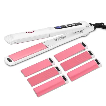 

2 in 1 Hair Curler Lcd Display Hair Straightener Flat Iron Iron Fast Heat with Adjustable Temperature Hair Styling Tool