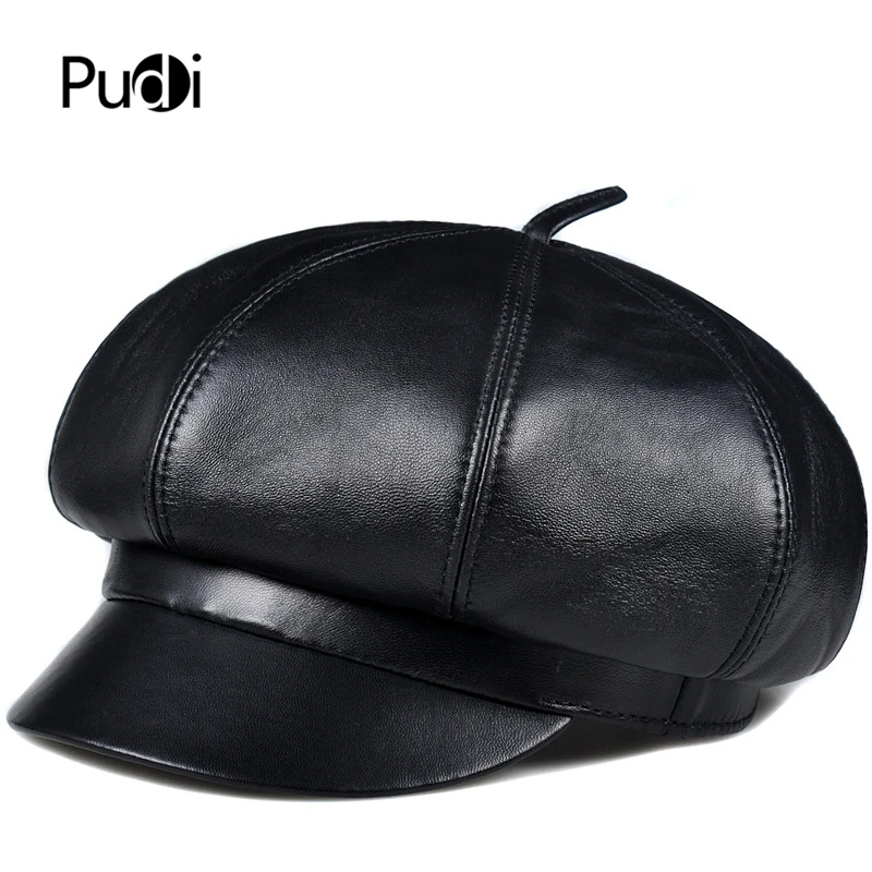 Leather cap womens Clearance