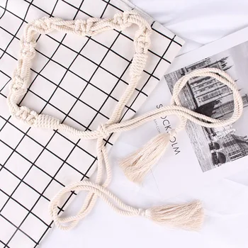 

Leisure fashion ladies Dress fringed waist chain Knotting and Matching Decoration