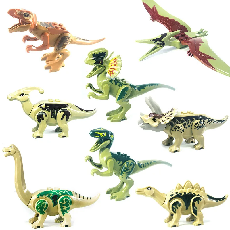 

Single sales Assemble Building Blocks Dinosaur World Pterosaurs Triceratops Models Toys for Children Bricks Birthday Gift JM248