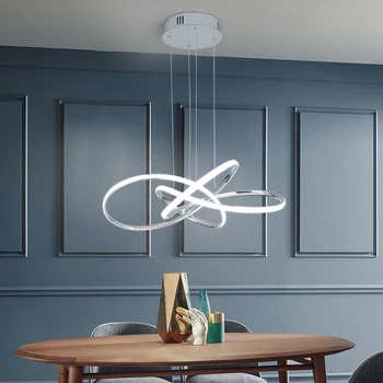 

NEO Gleam Chrome/Gold Plated Modern led pendant lights for dining room kitchen bed Room Led pendant lamp 90-260V Free Shipping