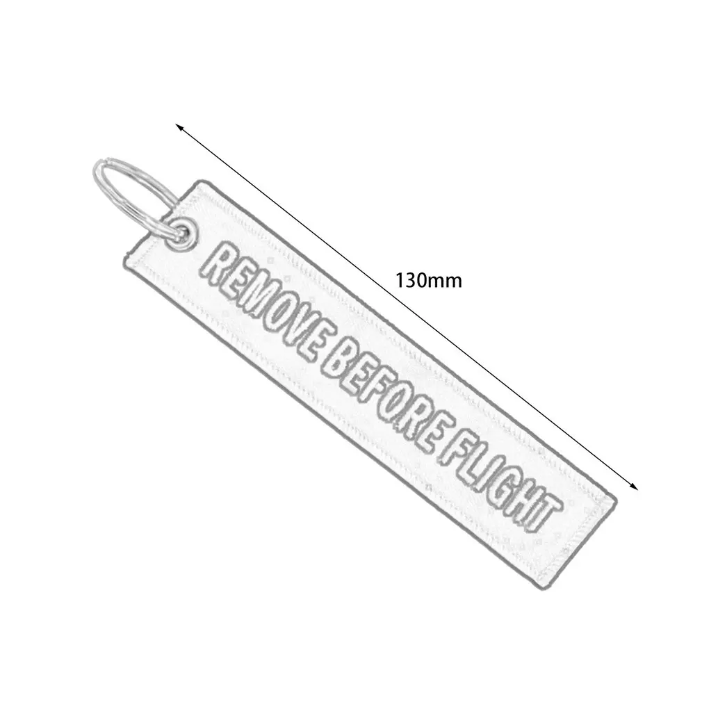 Remove Before Flight цепочка для ключей кольцо для ключей вышивка поисковик ключей для автомобилей авиации цепочка для ключей с брелоком небольшой Бизнес подарок