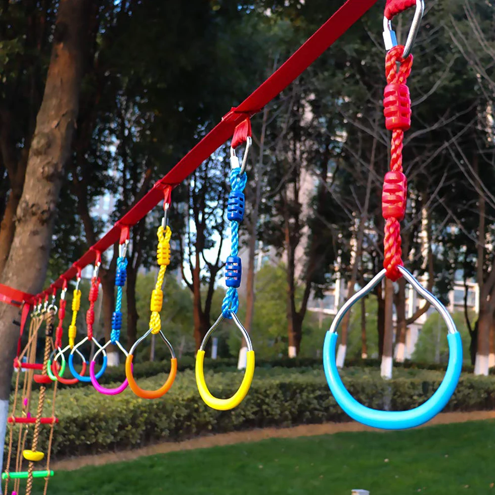 3 Pack Monkey Bars Ring for Backyard Play Sets & Playground Equipment Ninja Line X XBEN Colorful Gymnastic Rings for Ninja Obstacle Course 3 Pack Monkey Bars Ring for Backyard Play Sets & Playground Equipment Ninja Line X XBEN Colorful Gymnastic Rings for Ninja Obstacle Course