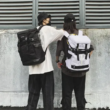 

Backpack men's large capacity travel backpack female college students high school students fashion trend tooling bag school bag