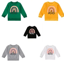 Sweat shirt à manches longues pour enfants, vêtements pour bébés filles et garçons, lettres amusantes, décontracté, mamans, Mini pull pour filles, vêtements d'automne et d'hiver