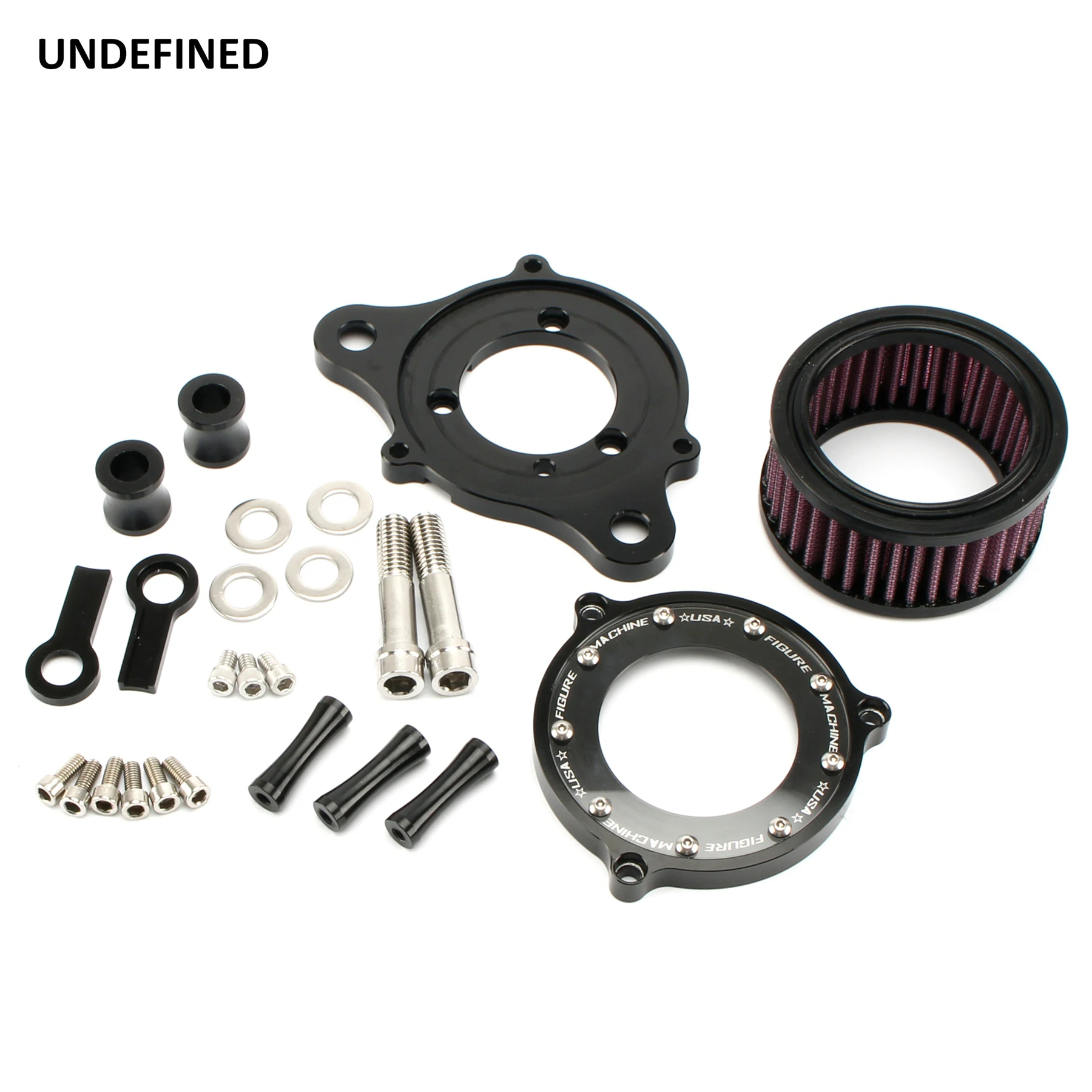 KATUR moto filtro dell'aria filtro dalla presa della presa del corredo CNC aria Griglia Billet coperchio in alluminio Kit di sistema per Harley Sportster XL883 XL1200 1988-2015