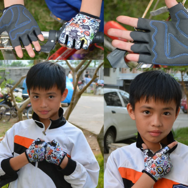 New Mountain Bike Riding Outdoor Sports Fitness Short Finger Children Half Gloves  YS-BUY Winter Windproof Cycling Bike Glove 6