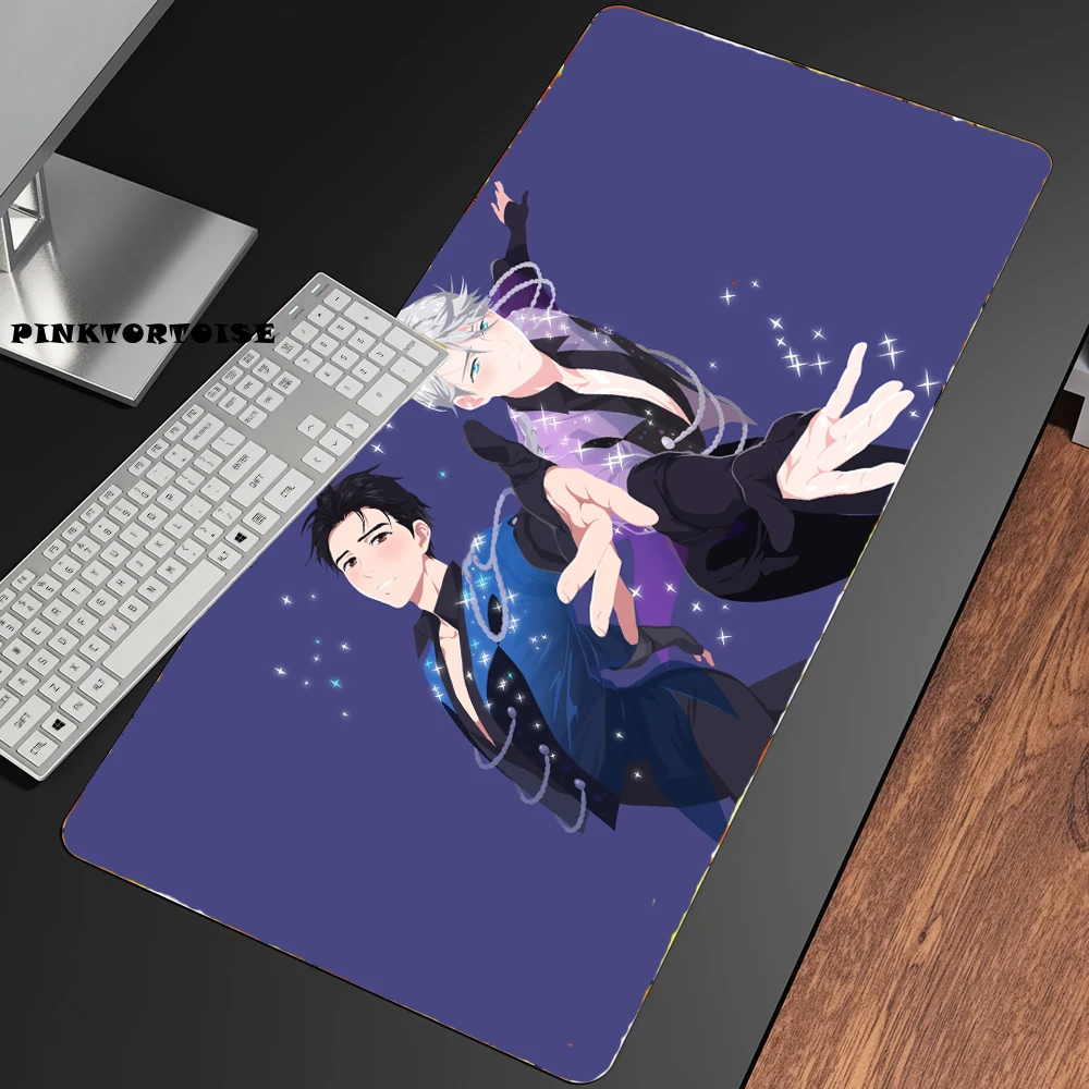 

PINKTORTOISE Anime Victor Nikiforov&Yuri Katsuki Mouse Pad Office Desk Mat Genshin Impact Computer Large Rubber Anti-Slip Pad