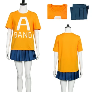 

Anime Boku No Hhero Academia Cosplay Girl Skirt Boy Pants Yellow Tee T-shirt School Uniform Outfit