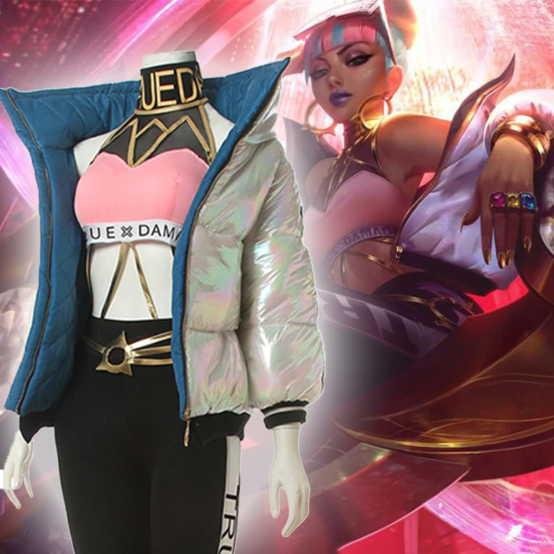 Game LOL Cosplay Costumes Qiyana Empress of the Elements Costume Halloween Anime Coat Women Sexy | Тематическая одежда и