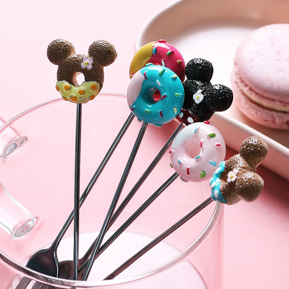 Cutlery Set Stainless Steel Cutlery Set Stainless Steel Doughnut Spoon Fork Cake Coffee Dessert Tea Ice Cream Stirring Spoon