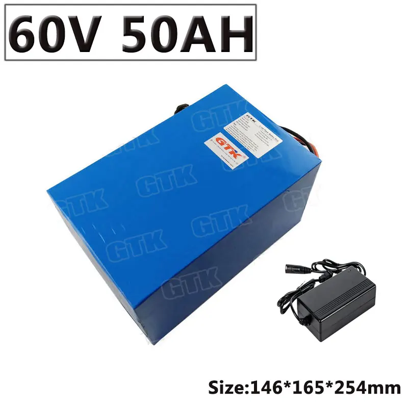 Литиевая батарея 60V 50Ah литий-ионный аккумулятор с BMS для 4800w welectric скутер питания мотоцикл аккумулирования энергии+ 5A зарядное устройство