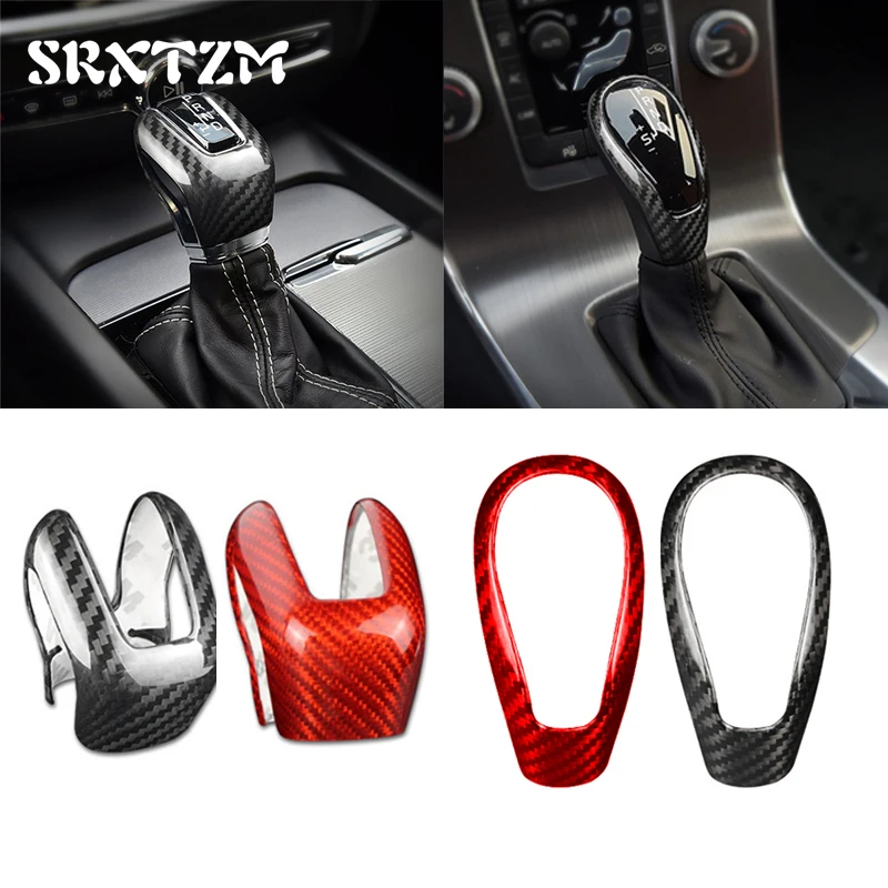 

Carbon Fiber Car Gear Shift Handle Sleeve Sticker Cover Trim Car Decoration Fit For Volvo XC60 XC90 S60 V60 S90 V90 S80 V40 XC7