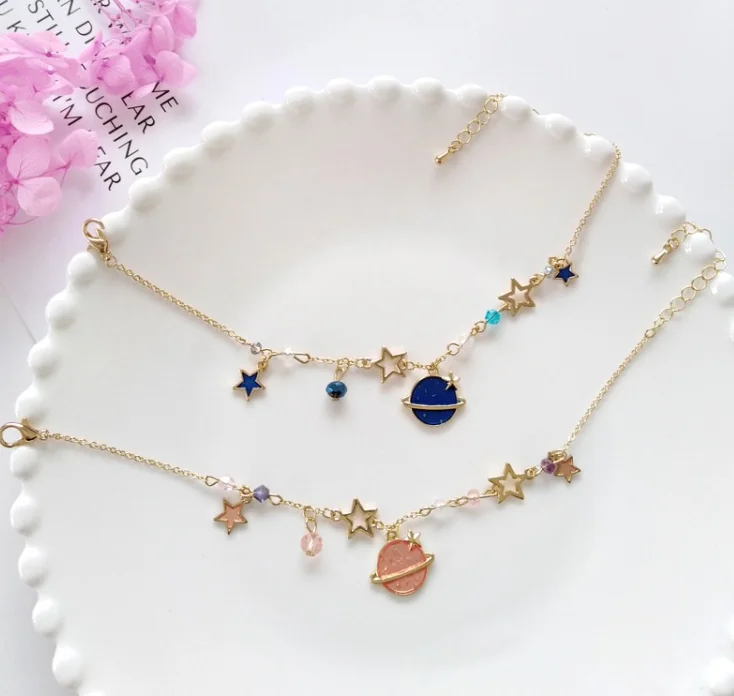 

Fashionable, sweet, dreamy planet, five stars, all kinds of bracelets, soft girls, trendy people, all kinds of crystal bracelets