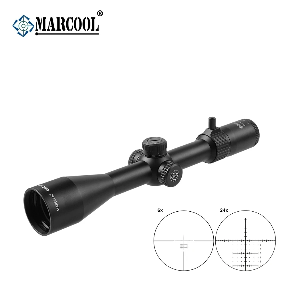 MARCOOL 6-24x50 FFP оптический прицел компактные оптические прицелы спортивный дальномер Сетка охотничьи прицелы с регулируемым рельсовым креплением