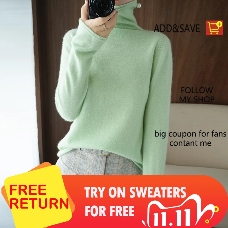 adohon 2020 woman winter 100% Cashmere sweaters