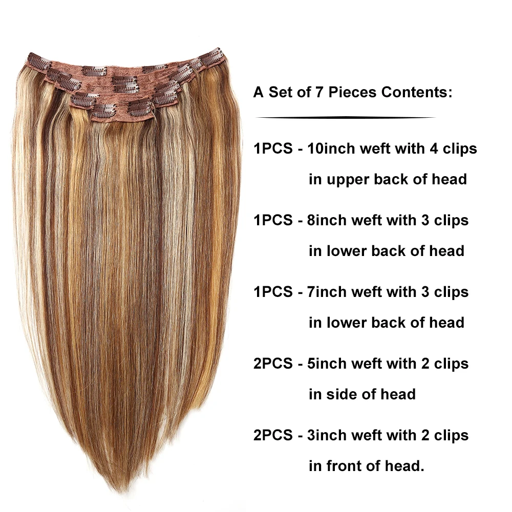 Sindra Clip In Remy Human Hair Extension 14 16 18 20 120g 7pcs Straight Clip in Natural Human Hair (2)