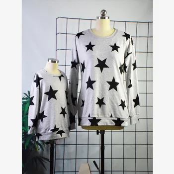 

Family Matching Fall Autumn Stars Sweaters Outfits Mommy and Me Baby Girls Shirt Kid Clothes Long Sleeve Top Mother Daughter