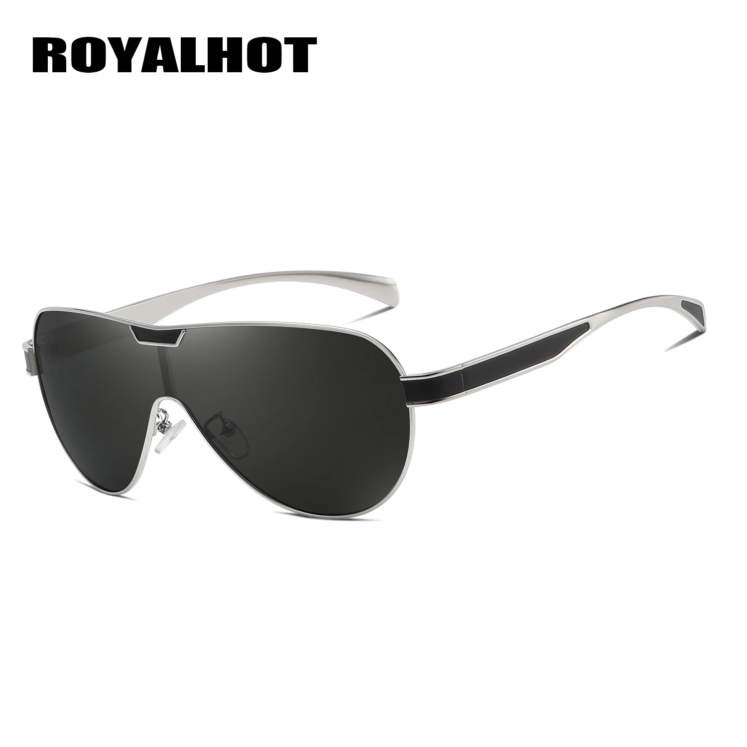 RoyalHot, мужские, Wo, поляризационные, сплав, без оправы, солнцезащитные очки, для вождения, солнцезащитные очки, оттенки, Oculos masculino, мужские, 900145 - Цвет линз: Silver Grey