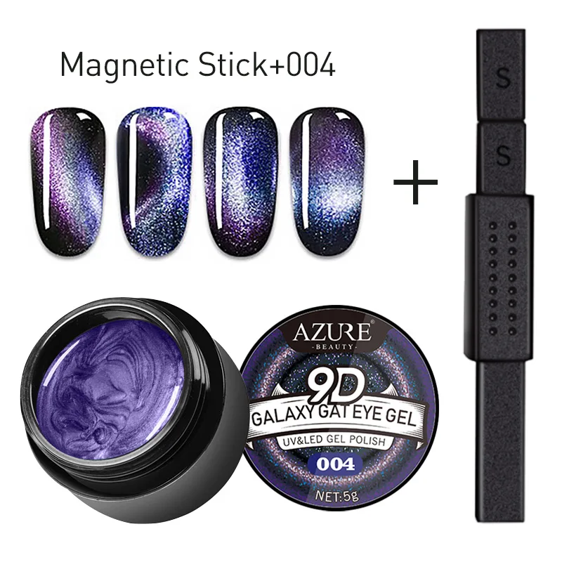 

Modelones Purple Color Chameleon Galaxy Led Gel Nail Polish Set Soak Off Cat Eyes UV Gel Lacquer Nail Art Magnet Stick Tools Set