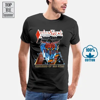 

Judas Priest Shirt Vintage Tshirt 1984 Defenders Of The Faith Tour Heavy Metal Fashion T Shirts Slim Fit O Neck