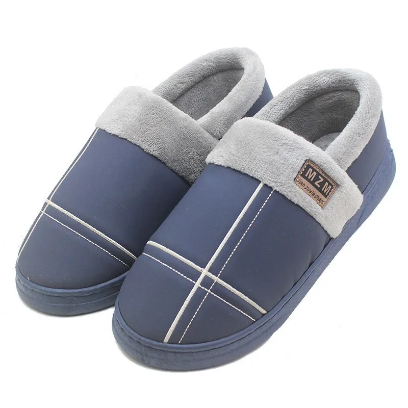 

Functional of Men's Cotton Slippers Cover Heel Thick Bottom Large Size Have with Heel Winter Foot-closed Household Warm Hair