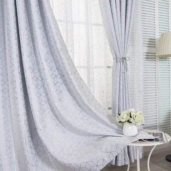 

Room Window Blackout Pink Curtain Short Ready Living Room Kitchen Door Roman Thick Curtains Tulle Modern Diamond Printed Drapes