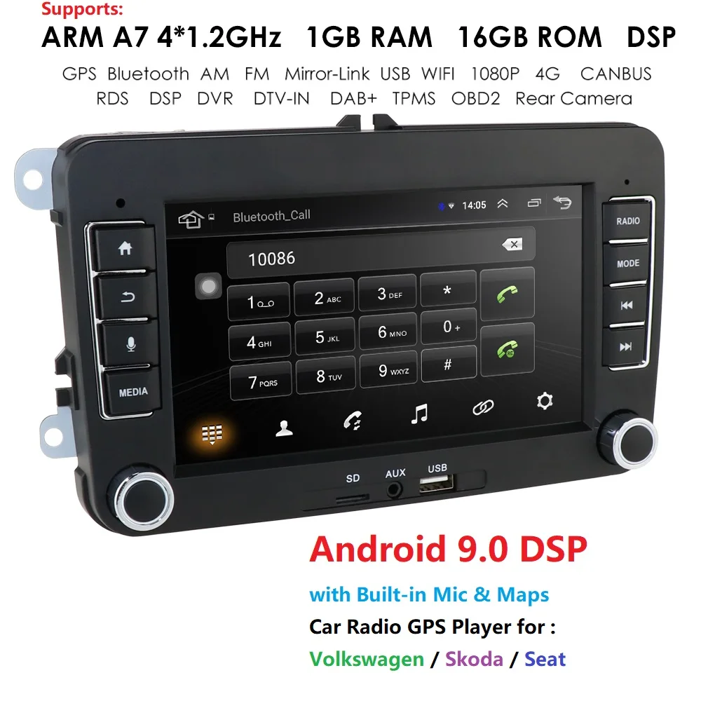 Android 9,0 2DIN автомобильный GPS плеер для сиденья Altea Фольксваген Толедо Гольф 5/6 поло Passat B6 CC Tiguan Touran радио DVR OBD SWC RDS WIFI DTV Android 9,0 2DIN автомобильный GPS плеер для сиденья Altea Фольксваген Толедо Гольф 5/6 поло Passat B6 CC Tiguan Touran радио DVR OBD SWC RDS WIFI DTV