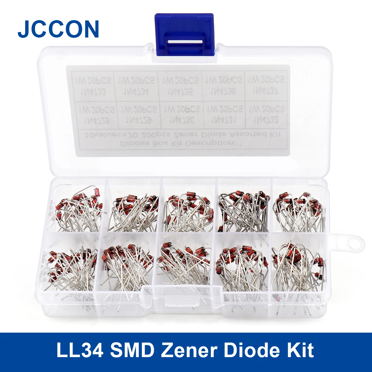 200Pcs LL34 SMD Zener Diode Assorted Kit 1/2W (1N4728 ~ 1N4737)1N4729 1N4730 1N4731 1N4732 10 Werte x 20Pcs = 200Pcs – Detail 4