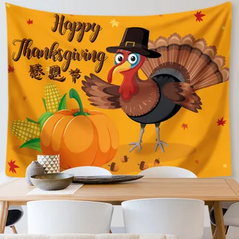 

Thanksgiving Tapestry INS Wind Backdrop Halloween Home Valance Modern Fashion Simple Decorative Cloth