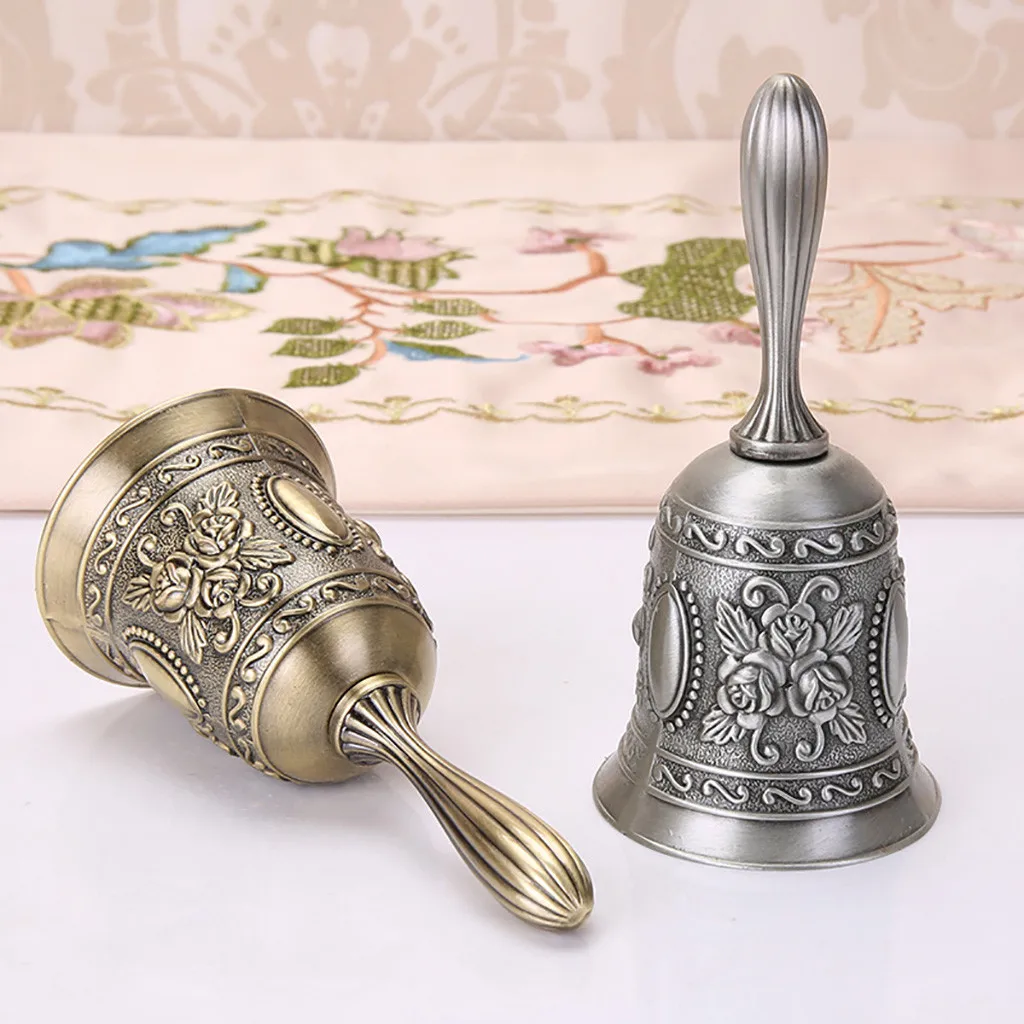 FengShui-campana de mano de meditación con llamada fuerte, alarma de oración de cena de la suerte, escritorio portátil, té, Budista Tibetano, servicio hecho a mano de latón