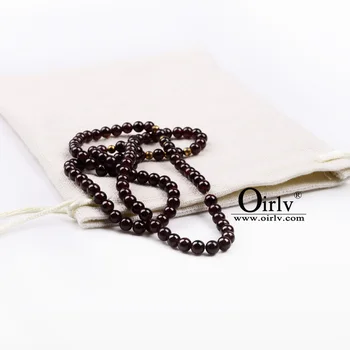 

Oirlv 10Pieces/Lot Linen Jewelry Bag with Telescopic Rope Bracelet Necklace Storage Pouch